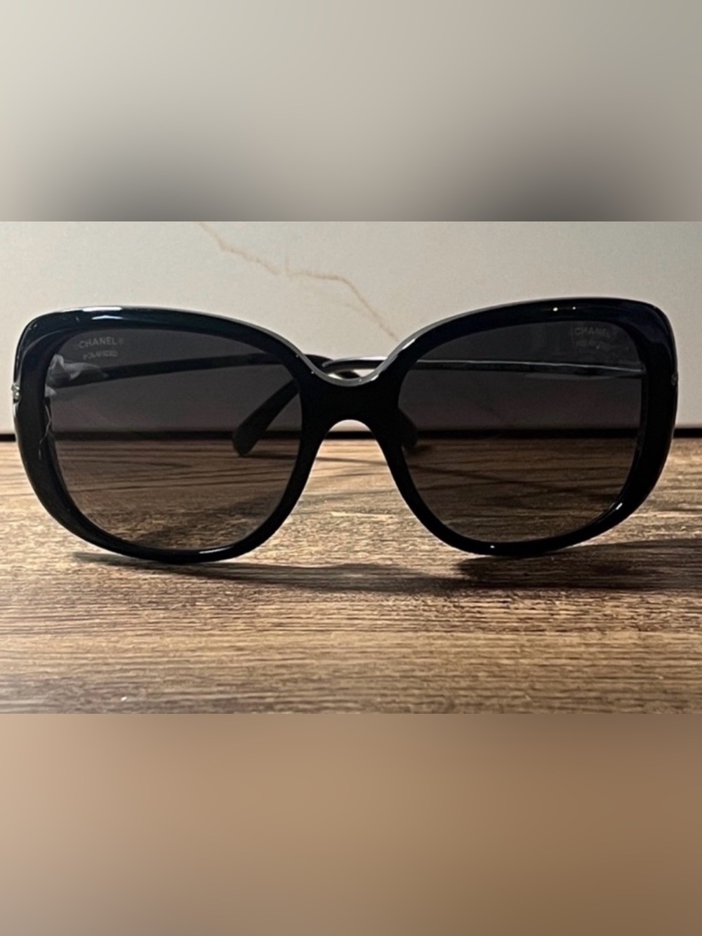 Authentic Chanel oversized square sunglasses -black-5292-B-A c.501/S8